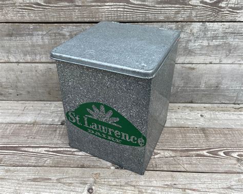 metal milk box with lid for sale|old metal milk container.